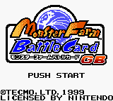 Monster Farm Battle Card GB (Japan) Title Screen